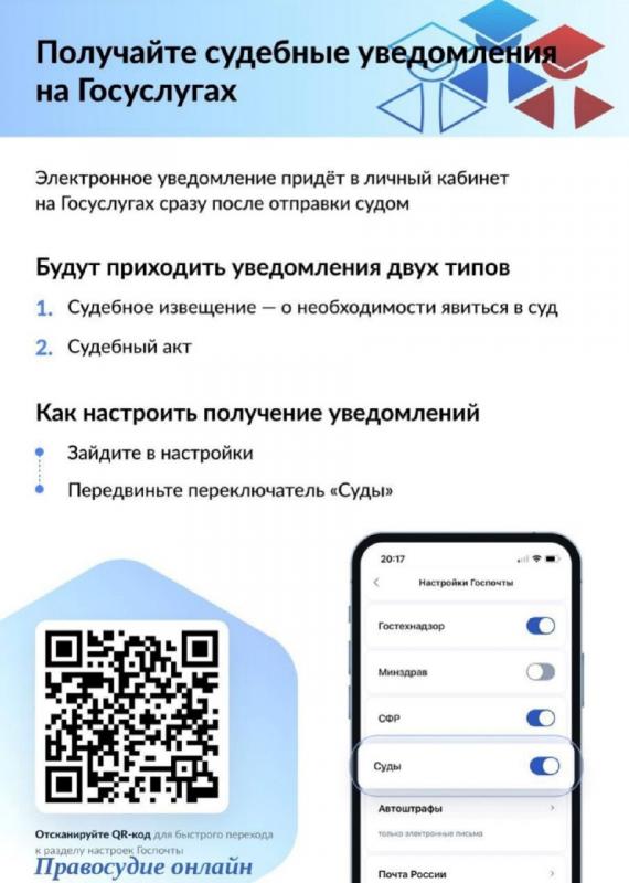 ЦИФРОВОЙ СЕРВИС «СУДЕБНЫЕ УВЕДОМЛЕНИЯ»